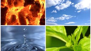 crystals for the four elements