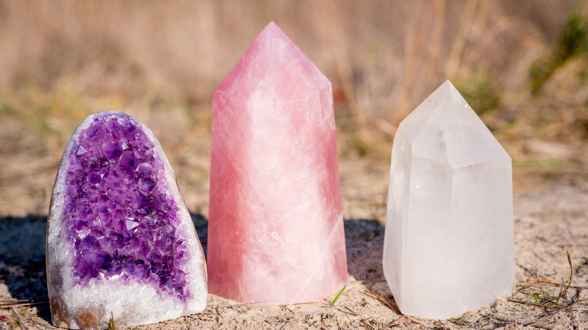 Saturn crystals including black tourmaline and selenite for discipline and structure