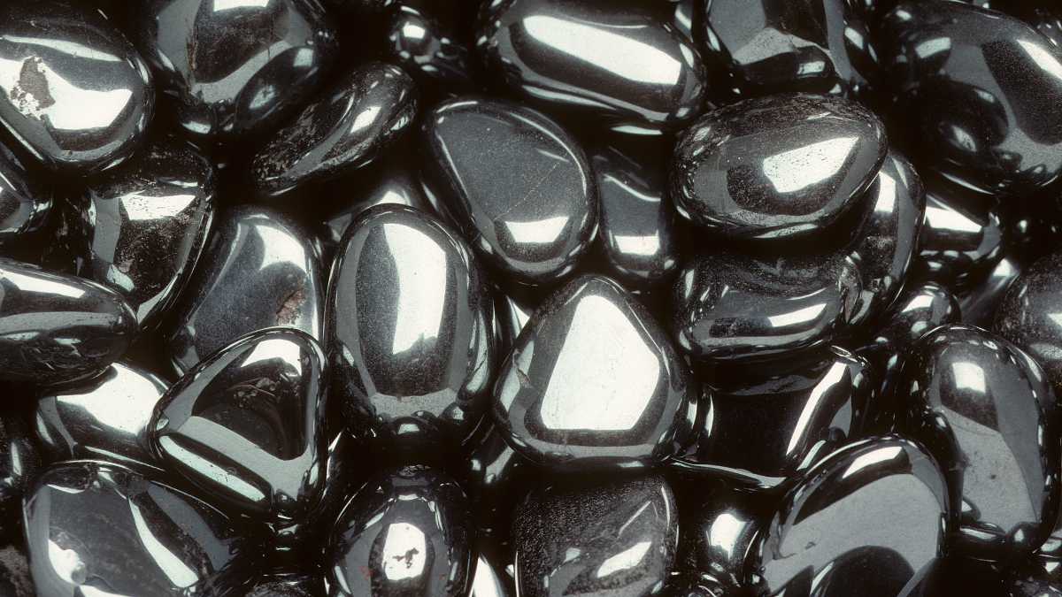 hematite stone for empath protection and grounding energy