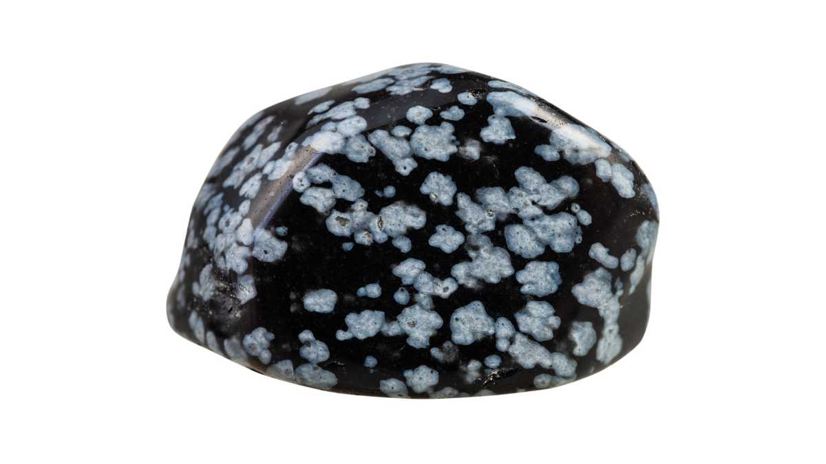 Snowflake obsidian variety with cristobalite inclusions