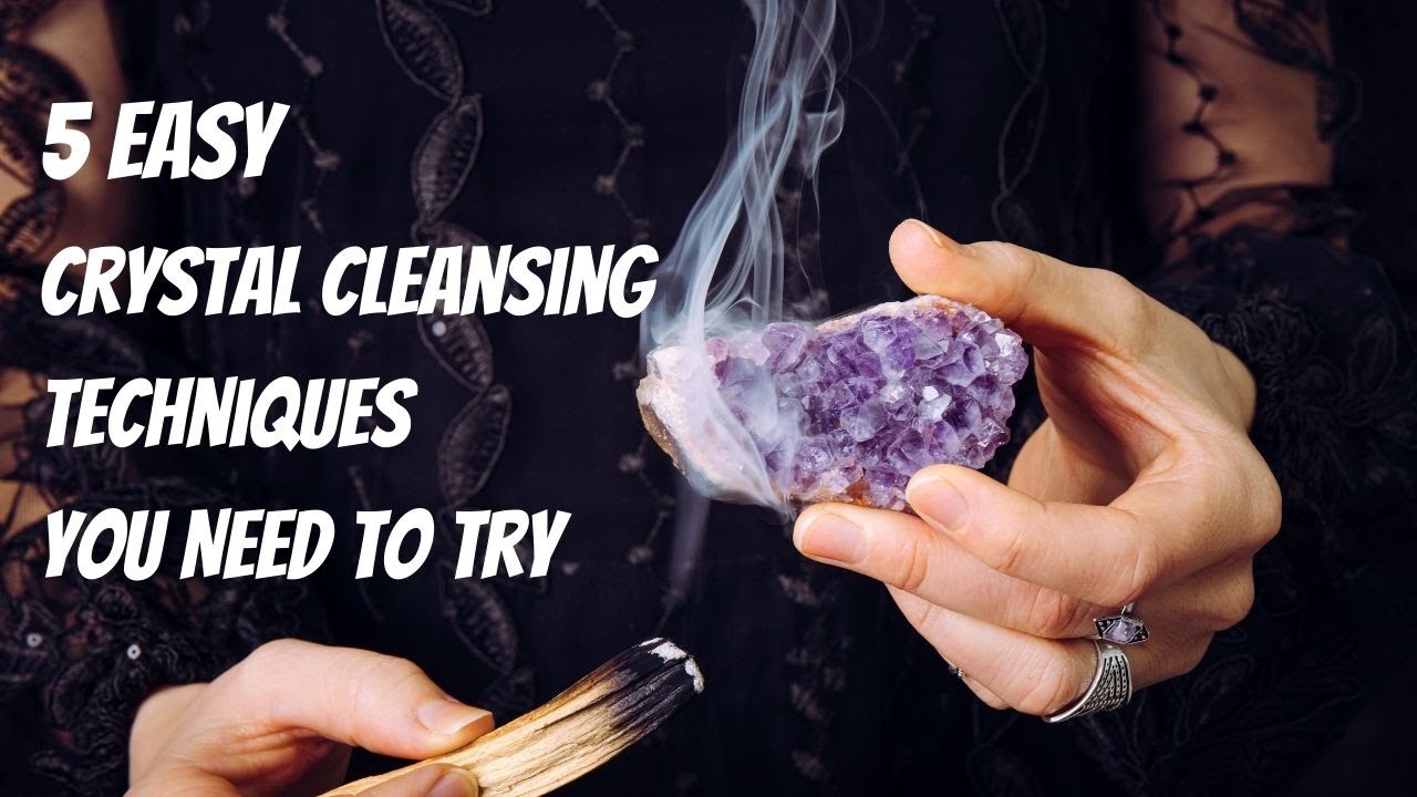 Methods for cleansing black obsidian crystals