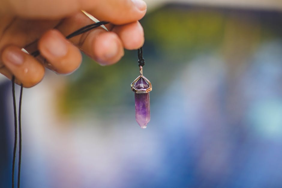 Amethyst crystal set in beautiful jewelry