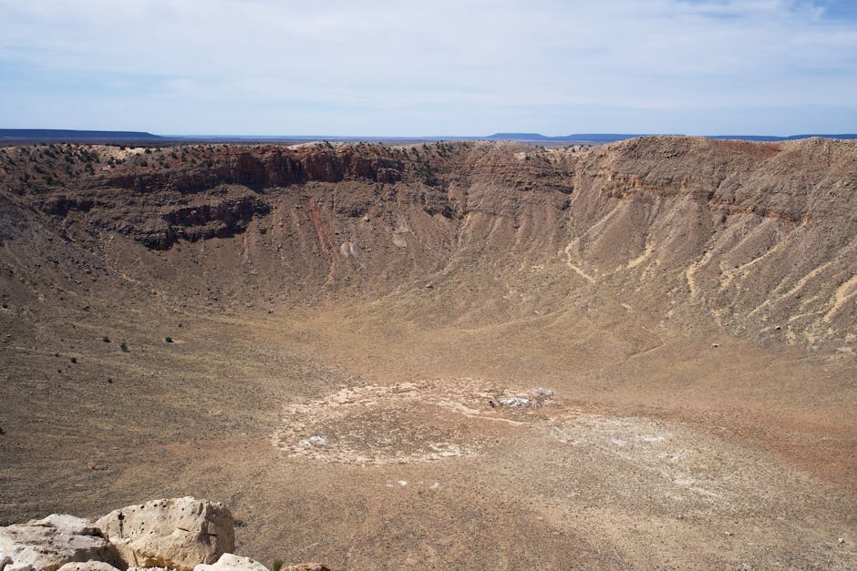 Meteorite impact site where space crystals originate