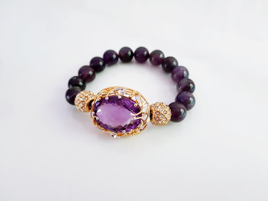Crystal bead bracelets showing quality gemstone beads