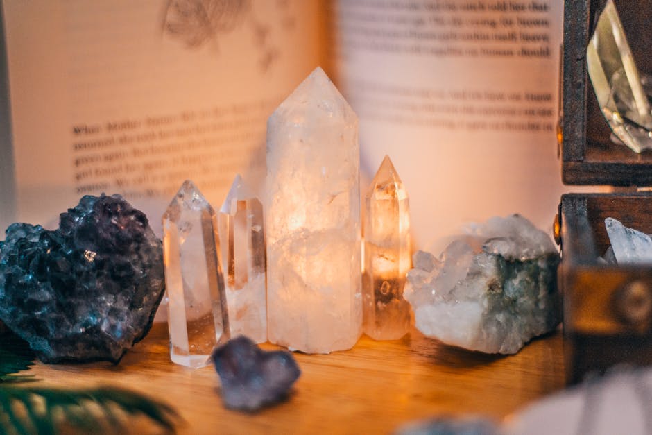 Beautiful crystal arrangement for how to cleanse crystals