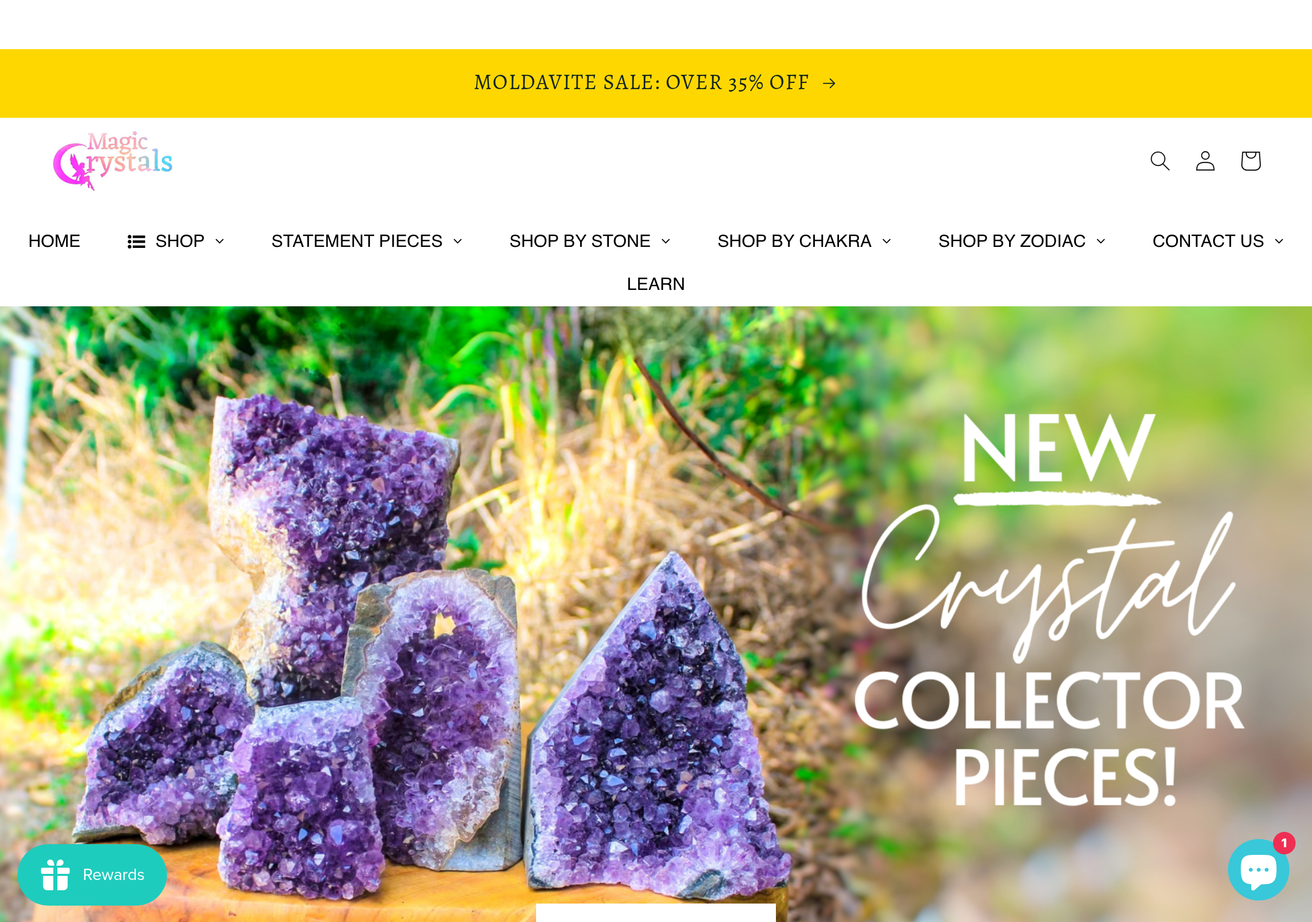 Magic Crystals homepage — California mid-range crystal shop