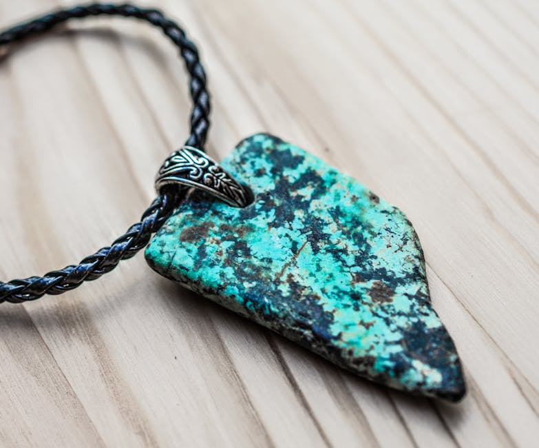 Antique southwestern turquoise jewelry on display