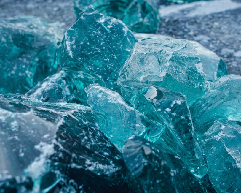 Turquoise crystals arranged with astrological symbols